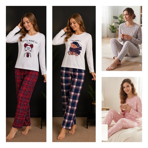 Damen pyjama schlafanzug - pyjama,
