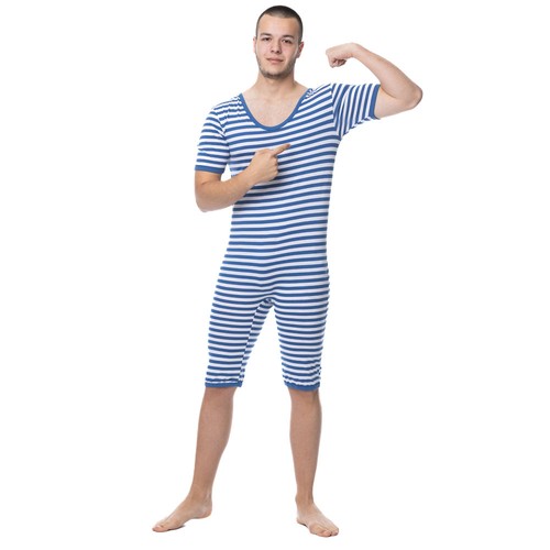 Retro badeanzug blau weiss - badeanzug,