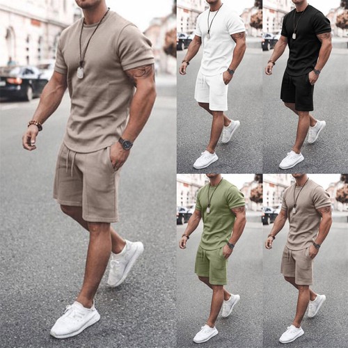 2pcs set herren sommer outfit - 2pcs/set,