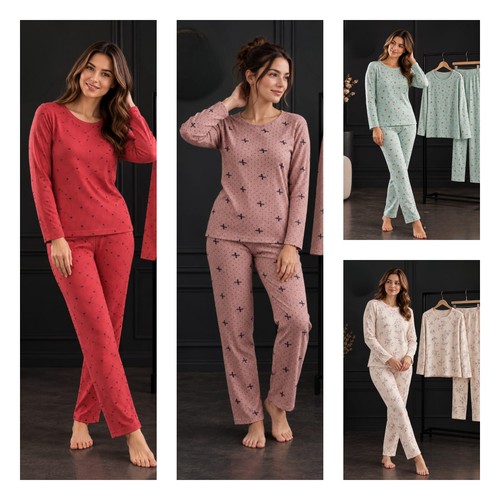 Damen pyjama schlafanzug lang - damen,