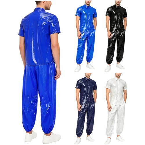Herren wetlook lack leder - herren, hemd