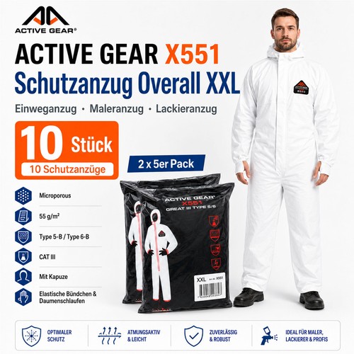 10x schutzanzug overall - schutzanzug,